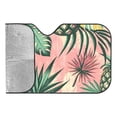 thumbnail image 4 of Awypu Tropical Leaves Hibiscus Flower Pineapple Car Sun Shade Windshield Protector 51.18*27.59 in, 4 of 7