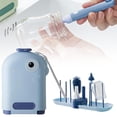 thumbnail image 1 of 6 in 1 Baby Bottle Brush Set with Nipple Brushes - Portable Storage Drying Rack for Infant Water Cup, Blue, 1 Pack, 1 of 9