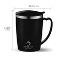 thumbnail image 3 of Stainless Coffee Mug With Lid Handle Portable Thermal Water Bottles Spill Resistant For Camping Travel, 3 of 8