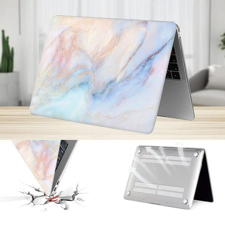 SaharaCase - Hybrid-Flex Arts Case for Apple MacBook Pro 14" M1, M2, M3 Chip Laptops - Marble Blue