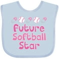 thumbnail image 3 of Inktastic Future Softball Star Girls Baby Bib, 3 of 4