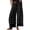 CS19_Black, variant on Resicozy Womens Lace Trim Wide Leg Pants 2026 Summer Cropped Lace-Hem Pants Casual Polka Dot Pant with Pockets Black L