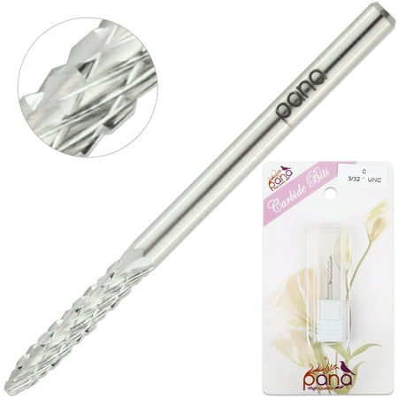 

Pana 3/32 Silver Under Nail Cleaner Safety Nail Carbide Bit - Coarse Grit