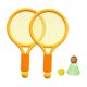 thumbnail image 5 of Juego de tenis de bádminton para niños, raquetas de tenis para niños con lanzadera de pelota, raqueta de bádminton Naranja, 5 of 8