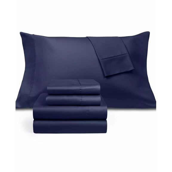 Fairfield Square Collection NAVY Brookline 1400 Thread 6 Pc. Sheet Set, US King