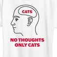 thumbnail image 3 of Instant Message - No Thoughts Only Cats - Women's Short Sleeve Graphic T-Shirt, 3 of 6