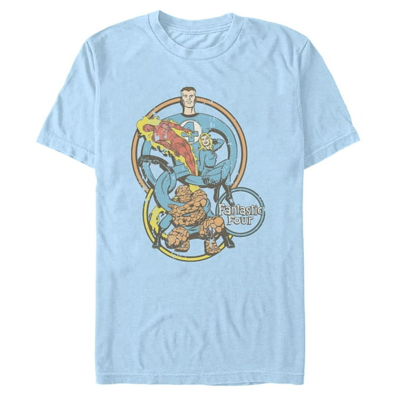 Mens Marvel: Fantastic Four Super Hoops T Shirt