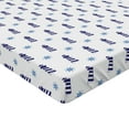 thumbnail image 2 of Ambesonne Navy Blue Fitted Sheet 2 Pcs Set, Aqua Ornate Pattern, Queen, Pale Blue Dark Blue, 2 of 3