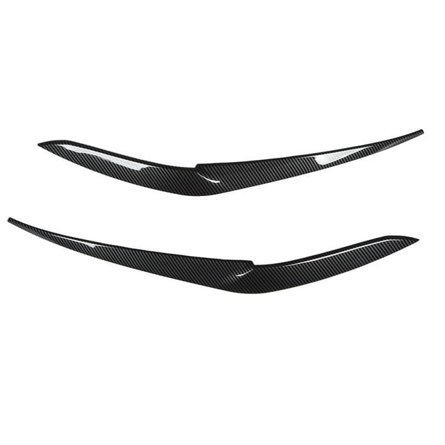1 Pair Front Headlight Eyebrow Smooth Surface UV Resistant Rounded Corners Fit for X5 G05 X6 G06 Carbon Fiber Style
