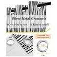 thumbnail image 5 of Black White Lines Blackout Curtains 45 Inches Long, Kitchen Black Out Window Treatments, Retro Stripes Texture Minimalist Art Thermal Insulated Lined Drapes for Small Window with Grommet 42"x45", 5 of 8