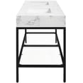 thumbnail image 6 of Meridian Furniture Marmo White Engineered Stone Bathroom Vanity, 6 of 9