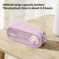 thumbnail image 5 of LACKUST Portable Outdoor Bluetooth Speaker 5.4, Deep Bass, Dual Pairing, Long Battery Life with TF Card/FM, Pink Small Wireless Speaker for Camping Travel, 5 of 6