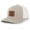 Khaki/White, variant on Georgia Arches Laser Engraved Leather Patch Trucker Hat Baseball Cap
