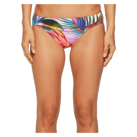 Lauren Ralph Women's Printed Hipster Full Bottom Coverage Shirred Bikini Bottom