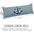 thumbnail image 3 of Nautical Navy Body Pillow Cover,Retro Nautical Anchor,Blue and White Stripes Long Pillow Case Protector with Zipper Decorative Soft Rectangle Bed Pillowcases for Bedroom,Couch,Sofa,Home Gifts 20"x54", 3 of 6