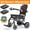 Black-Battery, variant on Paiseec Lightweight Electric Wheelchair Wheelchair for Adults/Seniors, 32 lbs, 11 Miles, Compact Electric Wheelchair for Travel, Airline Approved