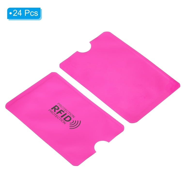 Uxcell Rfid Blocking Sleeves Aluminum Identity Theft Prevention Credit Cards Secure Protector Holders Sleeves for NFC Purses Red