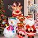 thumbnail image 2 of Globos de aluminio de Navidad, alce, muñeco de nieve, Papá Noel, hombre de jengibre, bombillas de árbol de Navidad, globo de copo de nieve, decoración de Navidad para el hogar, 2 of 4