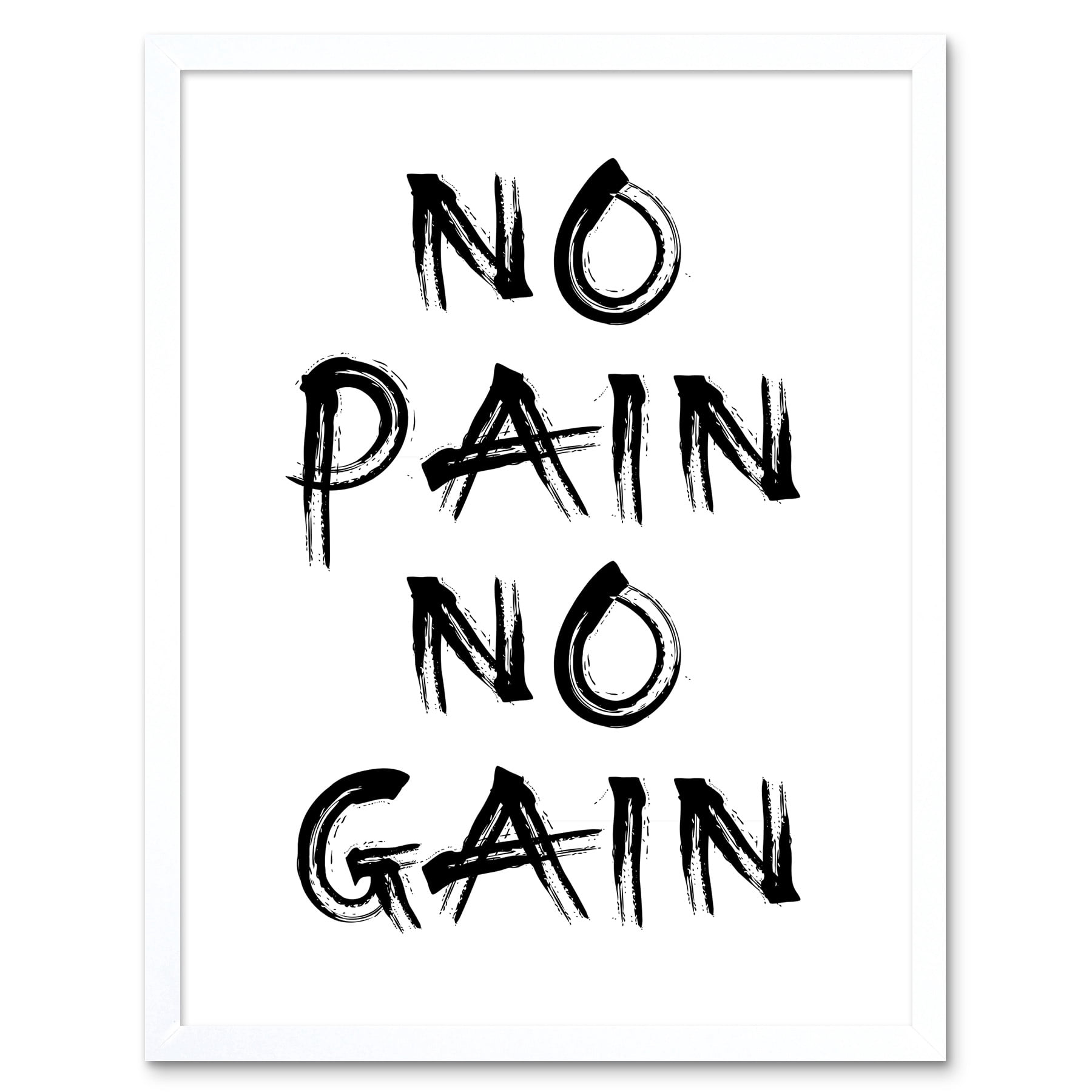 Gym Decor Inspiration No Pain No Gain Inspirational Exercise Wall Art ...