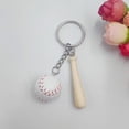 thumbnail image 3 of 10pcs Mini Baseball Keychain Wooden Bat Pendant Sports Keychains for Kids Baseball Accessories Novelty Keychain for Backpacks Handbag, 3 of 9