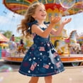thumbnail image 5 of CAUYDY 1T 2T 3T Toddler Girls 4th of July Clothes 4T 5T 6T Kids Girl Outfit Baby Stars Stripes Sleeveless Dress Independent's Day Suit Children's Gift (Sizes 2-3 Years,Dark Blue), 5 of 6
