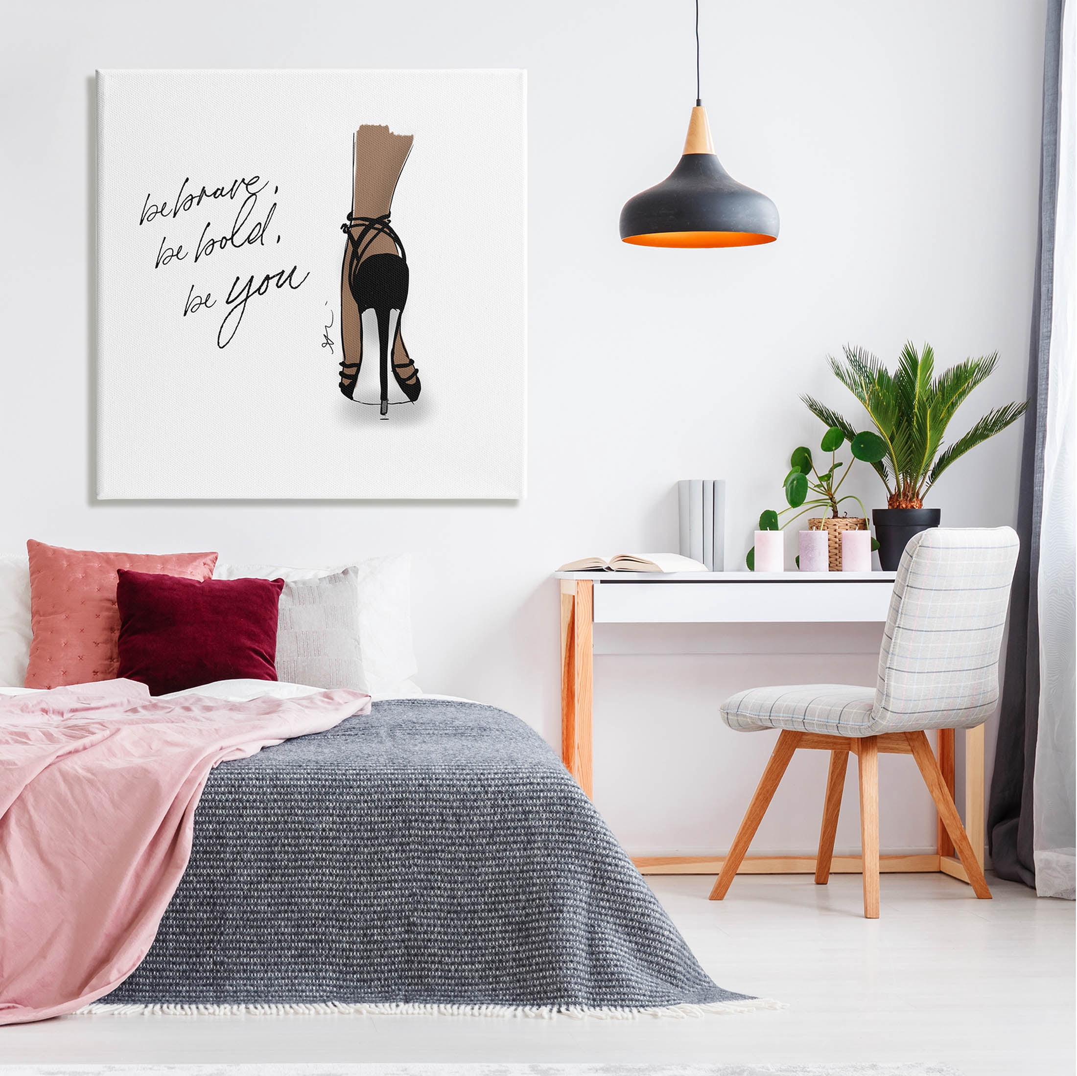 Stupell Industries Be Brave Bold You Fashion Graphic Art Gallery Wrapped Canvas Print Wall Art, Design by Alison Petrie