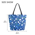 thumbnail image 5 of FORMRS Womens Canvas Tote Bag with Zipper Inner Pocket Shoulder Handbag, Green Dots, 5 of 7