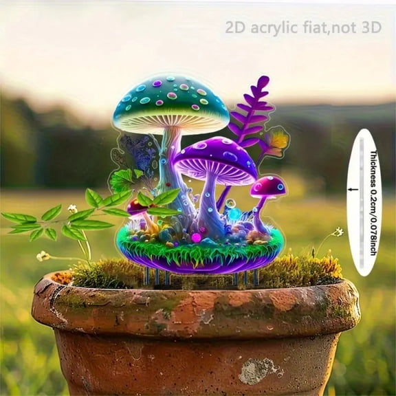 Solar Mushroom Lights for Outdoor Garden, Waterproof LED Stakes with Auto Dusk to Dawn, 8-Hour Lighting for Yard Pathway Patio Landscape