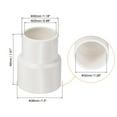 thumbnail image 2 of Uxcell Polyvinyl Chloride Reducer Pipe Fitting 1.26 inch x 0.98 inch 6 Pack Straight Coupling Adapter Connector White, 2 of 5