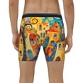 thumbnail image 2 of Men's Boxer Briefs, Whimsical Colorful Village Scene Soft and Breathable Mens Underwear Boxer Briefs With Widen Waist, 2 of 5