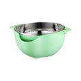 thumbnail image 2 of Cesta de drenaje de doble capa multifuncional PP de acero inoxidable para drenaje de cocina Verde, 2 of 7