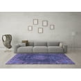 thumbnail image 3 of Ahgly Company Machine Washable Indoor Square Persian Blue Traditional Area Rugs, 7' Square, 3 of 4
