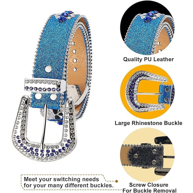 Dream Apparel Rhinestone Belt for Men and Women, Western  display picture 1