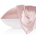thumbnail image 1 of Funda de almohada de satén de seda, antienvejecimiento con seda de morera, cremallera oculta que garantiza un cuidado fácil y seguro, la mezcla de microfibra promueve una piel saludable y minimiza la, 1 of 6