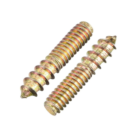 Unique Bargains 1/4-20x1-1/4' Hanger Bolts, 8 Pack Double Ended Screws Wood Dowel Screws