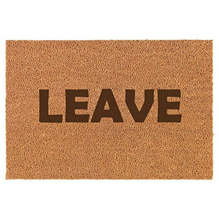 Coir Door Mat Entry Doormat Funny Leave