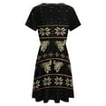thumbnail image 5 of Ugly Sweater Style Snowmobile Dress Fashion Beach Short Sleeve Dresses Female Party Printed Sundress, 5 of 7