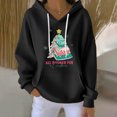 thumbnail image 5 of Uootdi Christmas Sweaters for Women Snowflake Gift Print Knitted Long Sleeve Hooded Sweater Casual LooseCrew Neck Top Pullover Funny Tops, 5 of 5