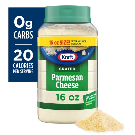 Kraft Grated Parmesan Cheese Shaker 16 oz Bottle