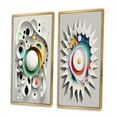 thumbnail image 3 of Designart "Seance Occult Mystical Visions I" Modern Geometric Framed Wall Art Set Of 2 - Modern White Gallery Wall Frame Set For Home Decor, 3 of 6