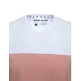 thumbnail image 3 of X RAY Men's Soft Stretch Cotton Solid Colorblock Short Sleeve V-Neck Slim Fit T-Shirt, Fashion Sport Casual Tee for Men, Dusty Peach/White Size X-Small, 3 of 4