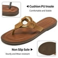 thumbnail image 3 of Ecetana Flip Flops for Women Beach Flats Sandals Comfortable Summer Sandals, 3 of 5