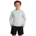 thumbnail image 2 of Kukoosong Boy's Color Stitched Long Sleeve Athletic Shirt, Kids Quick Dry Crew Neck Sport Tops, Breathable Raglan Sleeve Workout Tees for Boys, 2 of 6