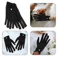 thumbnail image 4 of 1 par de guantes cortos de satén para mujer, guantes de baile formal, guantes largos hasta la muñeca, guantes de novia elegantes, guantes de lujo para ópera, vestido formal, banquete, fiesta de té., 4 of 5