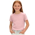 thumbnail image 3 of KyCheLot Cotton T-Shirts for Boys Girls Summer Scoop Neck Solid Color Short Sleeve Tops Kids Comfy Casual T-Shirts, 3 of 8