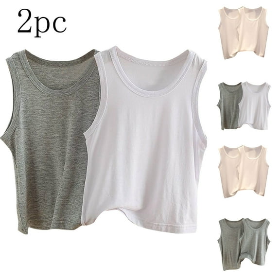 2PC Girls Summer Shirts Girls Tops, Tank Top Toddler Boy, Tank Top for Boys Tank Top Boys, Toddler Girls Undershirts(2-11 Years Old)