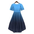 thumbnail image 6 of LIaqionyy Dresses for Women Summer Fashion Casual Short Sleeve V Neck Flowy Elegant Dress Vacation Sundress, 6 of 7