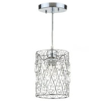 Safavieh Vega 6 In. Dia. Adjustable Pendant, Chrome/Clear