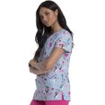 thumbnail image 7 of Dickies EDS Medical Scrubs Top for Women V-Neck DK704, L, Downward Dogs, 7 of 7