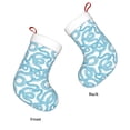 thumbnail image 3 of Balery Blue Snake Pattern Christmas Stockings with Initials, 18" Large Knit Christmas Stocking,Xmas Stocking for Kids, Holiday and Family Stocking, 3 of 7
